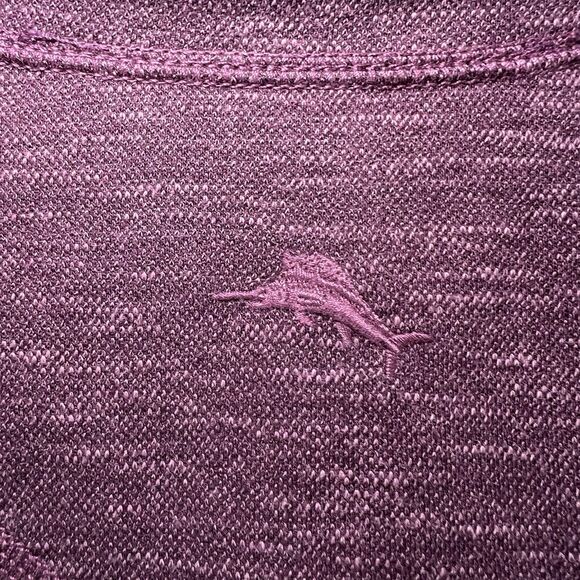 Tommy Bahama 1/4 Zip Pullover Sweater Mens Size XL Plum Purple Cotton Poly Blend - Picture 11 of 12